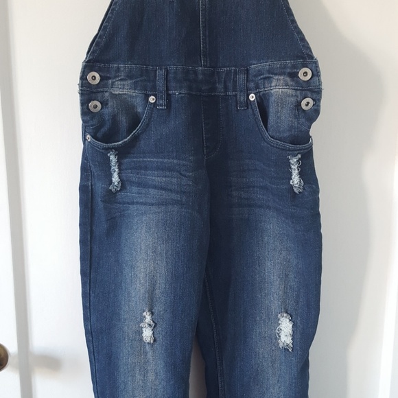 SOLD Bongo Skinny Blue Denim Overalls - Picture 4 of 8
